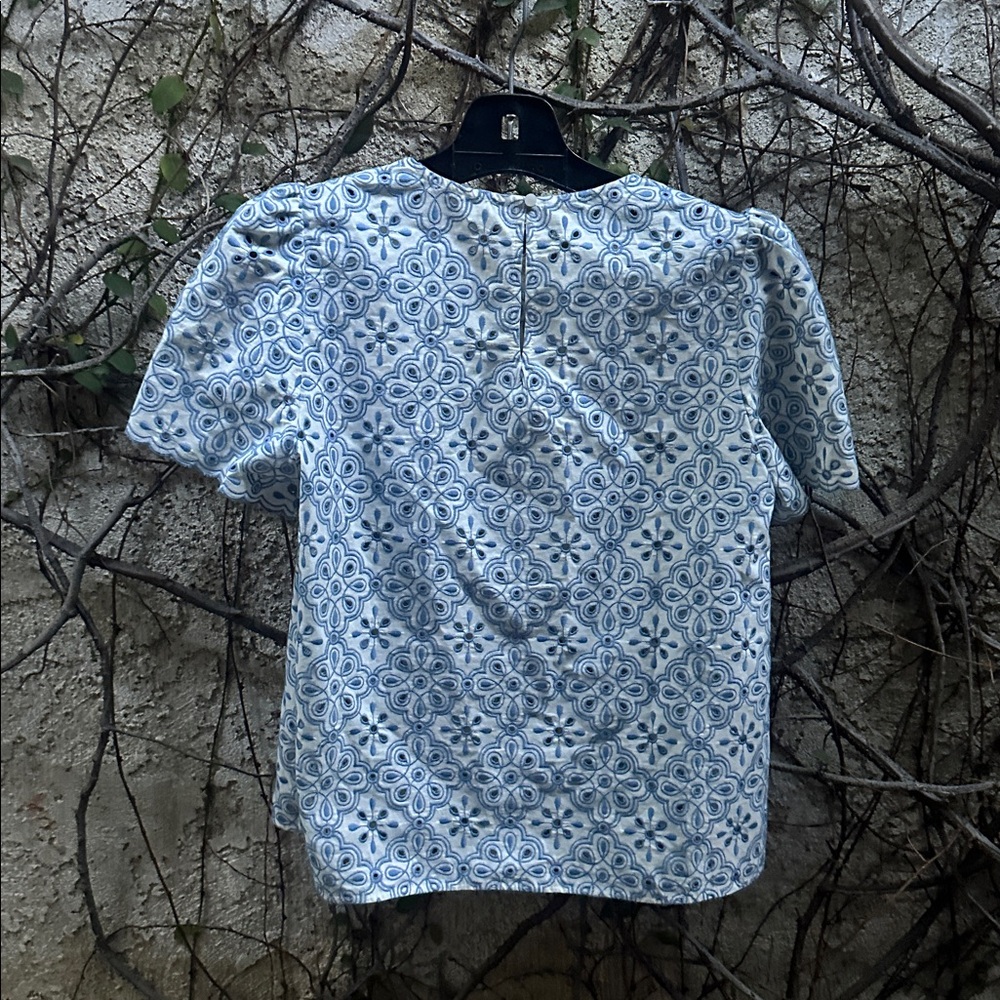 Sezane Blue Floral Patterned Women's Top - Picture 6 of 6